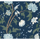 W4139.50 Blue Botanical Wallpaper