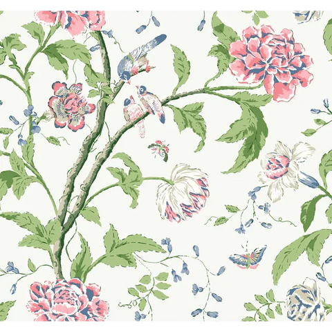 W4139.517 Pink Botanical Wallpaper