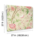  W4139.7 Red Botanical Wallpaper 