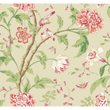  W4139.7 Red Botanical Wallpaper 