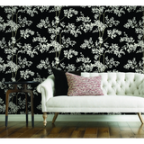 W4141.81 Black Botanical Wallpaper
