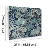 W4142.50 Blue Botanical Wallpaper