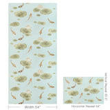 W4146.316 Lotus Pond Wp Green Animals Wallpaper 