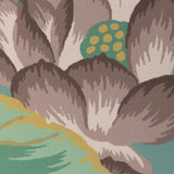 W4146.353 Lotus Pond Wp Green Animals Wallpaper 