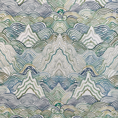 W4150.155 Shangri La Wp Green Abstract Wallpaper 
