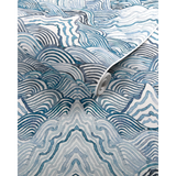 W4150.550 Shangri La Wp Blue Abstract Wallpaper
