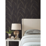 W4159.84 Black Modern Wallpaper  