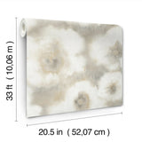 W4163.106 Beige Floral Wallpaper
