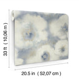 W4163.5  Blue Floral Wallpaper