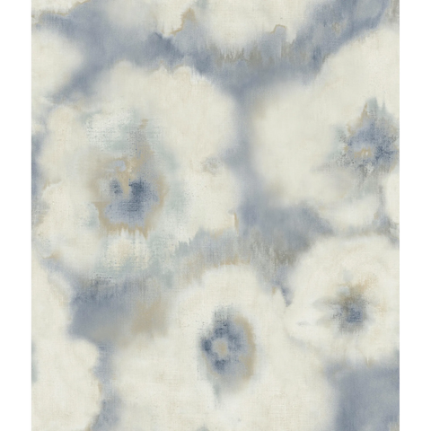 W4163.5  Blue Floral Wallpaper
