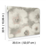 W4163.711 Brown Floral Wallpaper