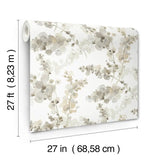W4165.106 Brown Botanical Wallpaper