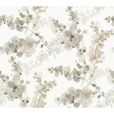 W4165.106 Brown Botanical Wallpaper