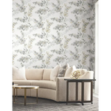 W4165.11 Grey Botanical Wallpaper