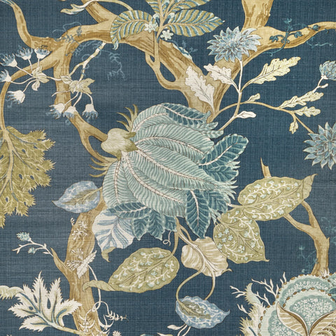 W4201.535 Blue Botanical Wallpaper
