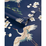 W4207.516 Blue Chinoiserie Wallpaper