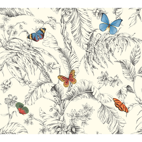 W4234.814 Multi Color Toile Wallpaper