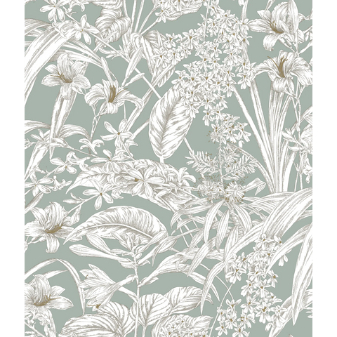 W4248.13 Green Botanical Wallpaper