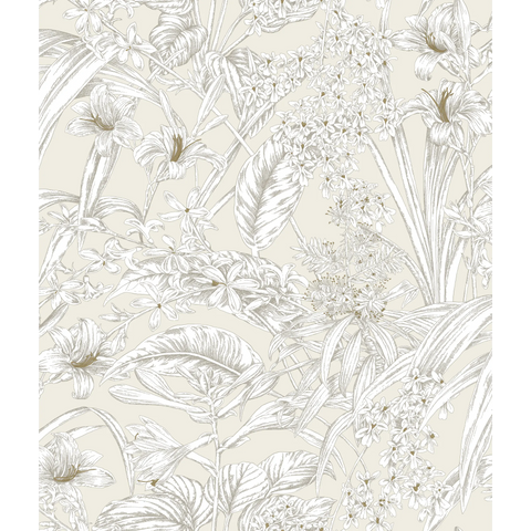 W4248.1 Neutral Botanical Wallpaper