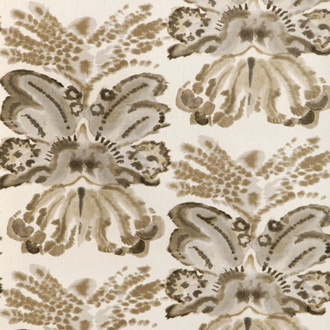  W4254.106 Rorschach Wp Brown Abstract Wallpaper