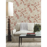 W4277.1612 Red Botanical Wallpaper 