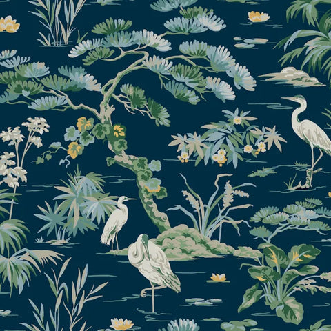 W4277.50 Botanical Blue Wallpaper 