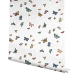 W4289.51 Blue Insects Wallpaper 