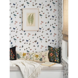 W4289.51 Blue Insects Wallpaper 