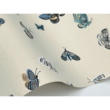W4289.540 Blue Insects Wallpaper  
