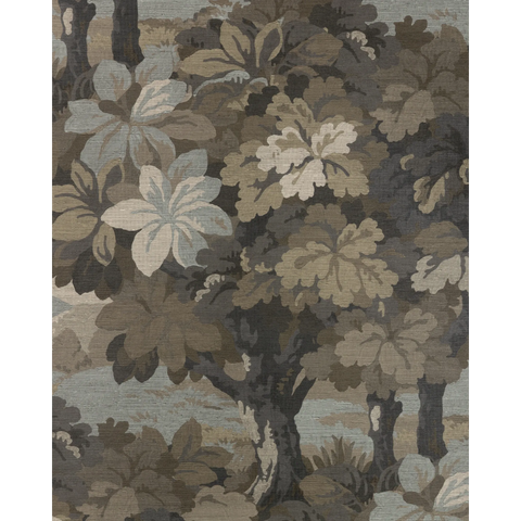 W4322.6116 Brown Botanical Wallpaper 