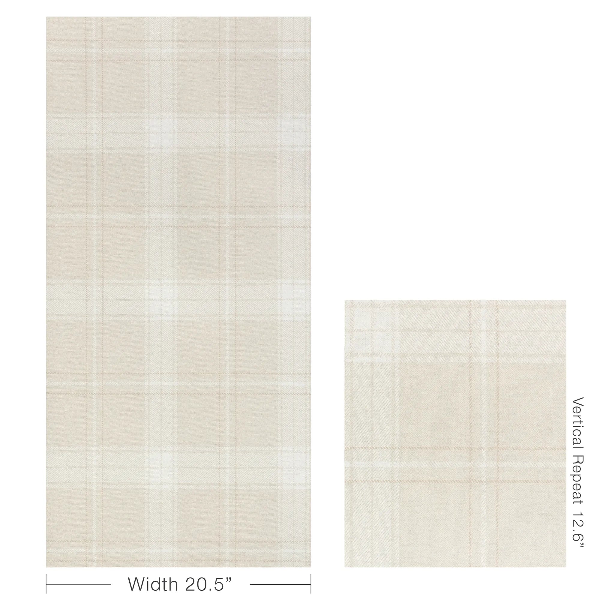 W4326.1601 Beige Plaid Wallpaper