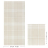 W4326.1601 Beige Plaid Wallpaper 