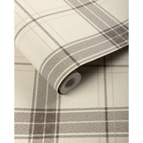 W4326.6116 Brown Plaid Wallpaper