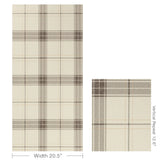 W4326.6116 Brown Plaid Wallpaper