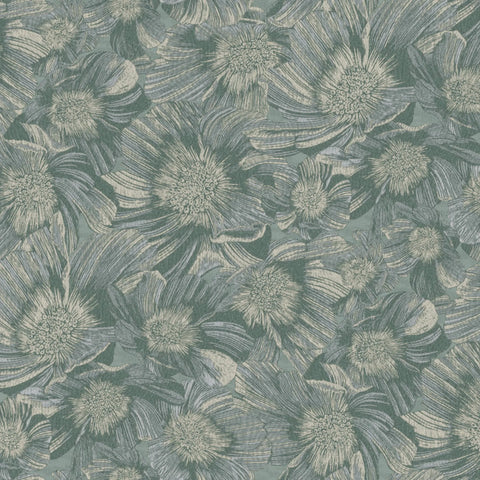 W4350.1315 Anemoni Blue Botanical Wallpaper