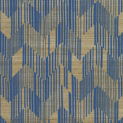 W4354.54 Birch Wp Blue Chevron Wallpaper 