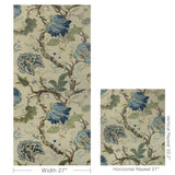 W4362.516 Green Jacobean Wallpaper