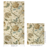 W4362.6116 Brown Jacobean Wallpaper 