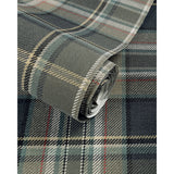  W4364.1135 Black Plaid Wallpaper 