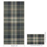  W4364.1135 Black Plaid Wallpaper 