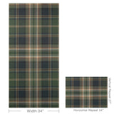  W4364.315 Green Plaid Wallpaper 