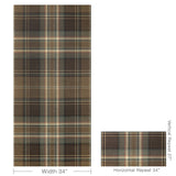 W4364.6116 Brown Plaid Wallpaper  