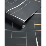  W4397.816 Counterculture Ebony Geometric Wallpaper