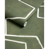 W4402.316 Chalka Bottle Green Abstract Wallpaper