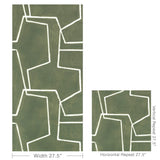 W4402.316 Chalka Bottle Green Abstract Wallpaper