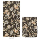 W4420.66.0 Symphony Wp Chocolate Floral Wallpaper 