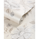 W4421.106.0 Symphony Mica Wp Pewter Floral Wallpaper