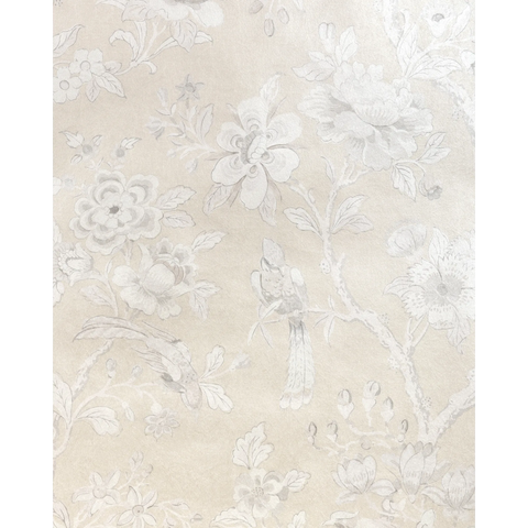 W4421.1621.0 Symphony Mica Wp Platinum Floral Wallpaper