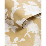 W4421.4.0 Symphony Mica Wp Gold Floral Wallpaper