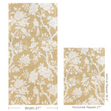W4421.4.0 Symphony Mica Wp Gold Floral Wallpaper